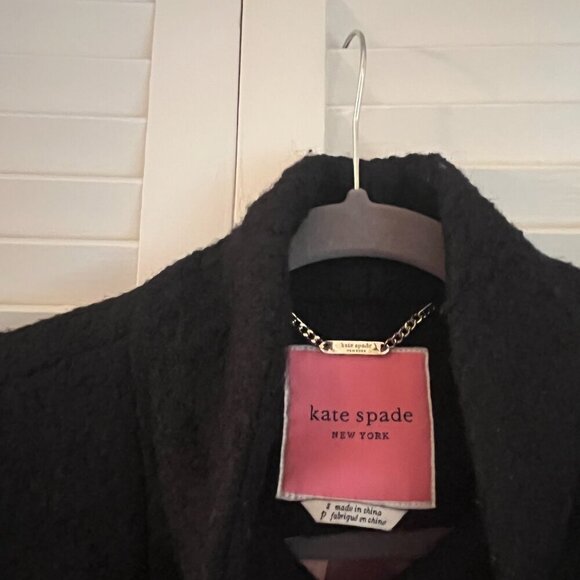 Kate Spade High Neck Wool Blend Coat black small - Picture 9 of 15